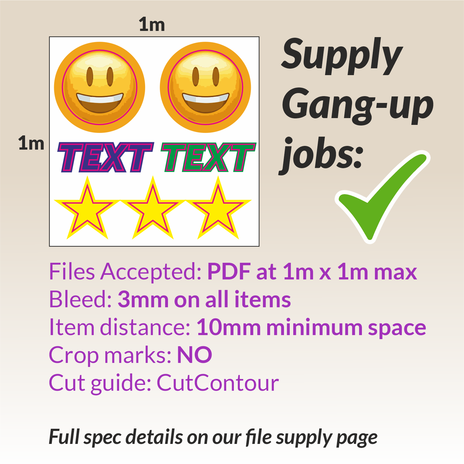 multi up print jobs on one sheet