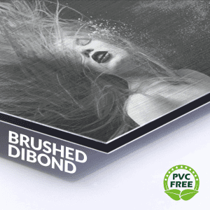 brushed aluminium effect dibon panel printed