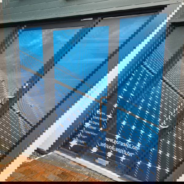 perforated window film for one way vision and obscure view