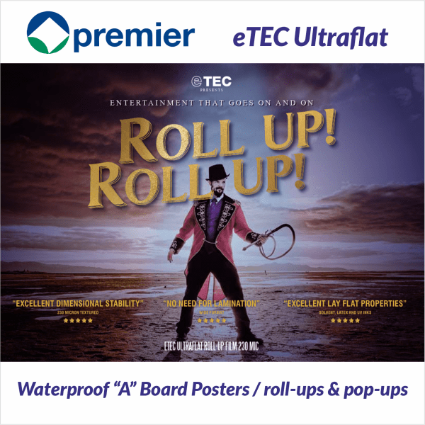 outdoor A board posters waterproof roll-up and pop up posters