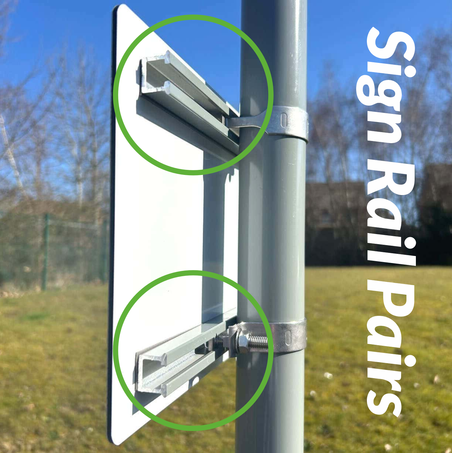sign rails and post clips