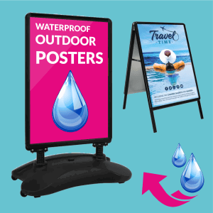 waterproof outdoor posters for a boards and frames