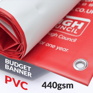 trade budget economy pvc banner