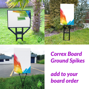 ground spike frames for corres signs