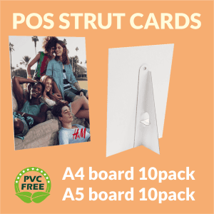 strut cards in A4 and A5 packs of 10