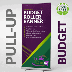 budget economy cheap trade roller banner