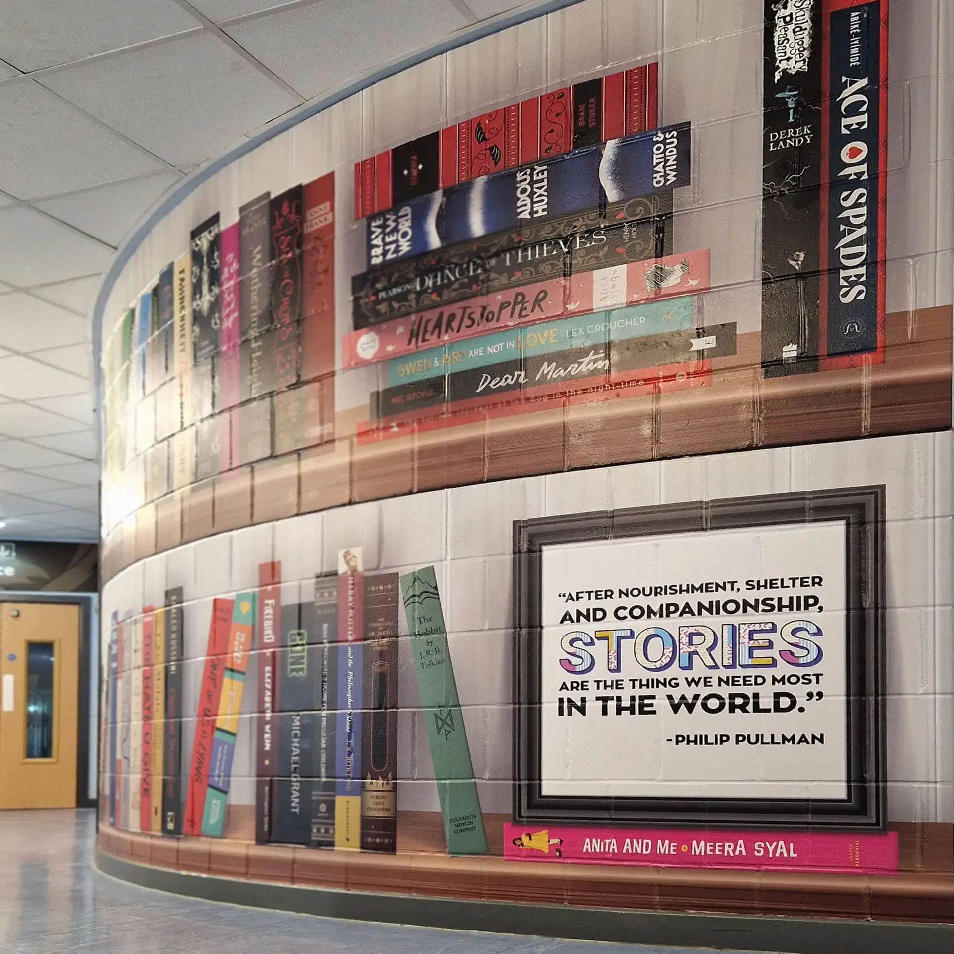 polar grip applied vinyl to brick walls