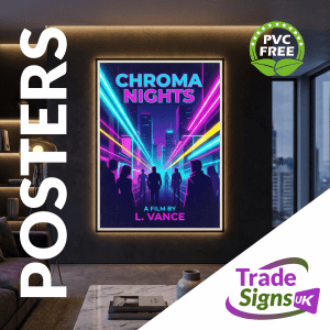 trade posters for indoor walls and POS