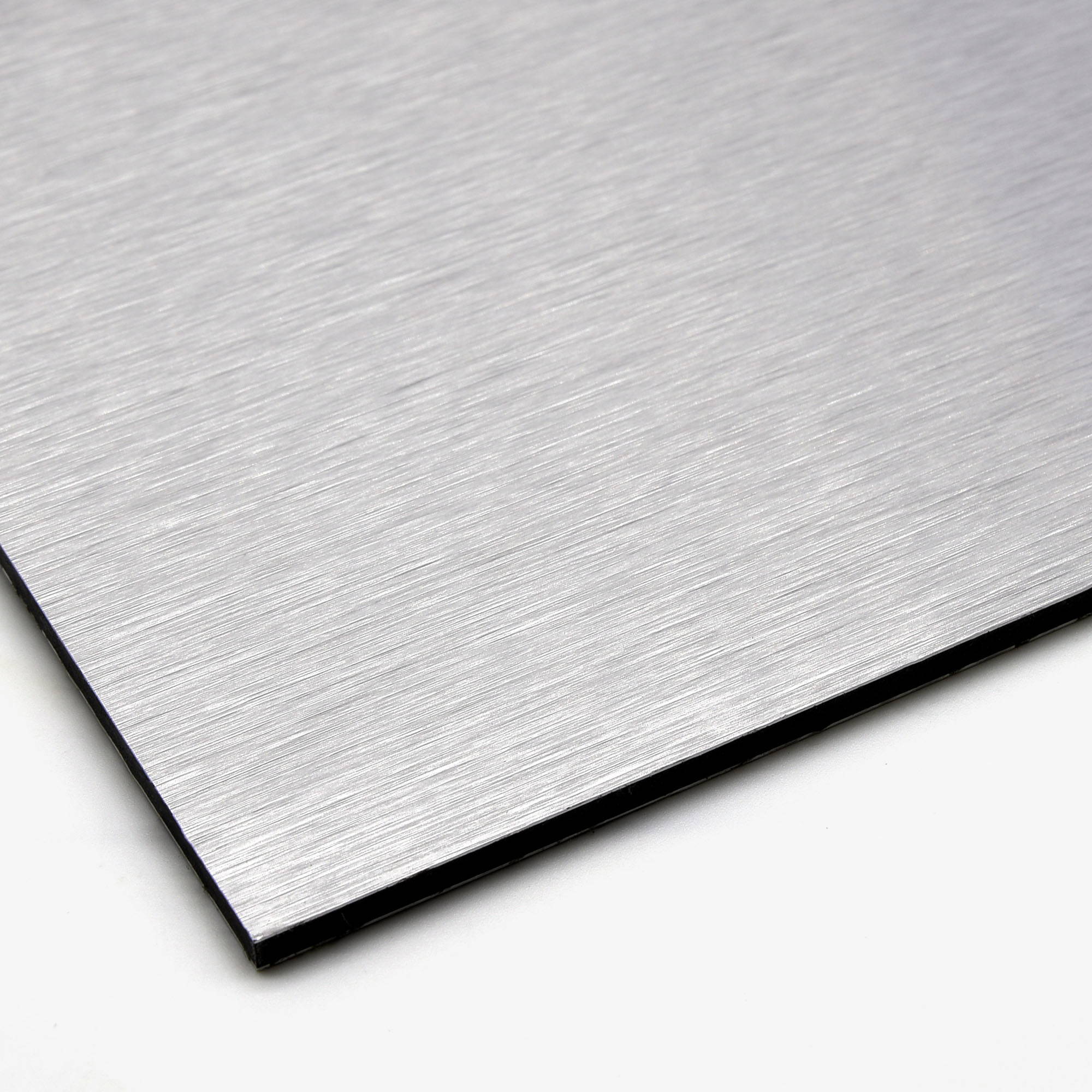 silver brushed effect aluminium dibond acm