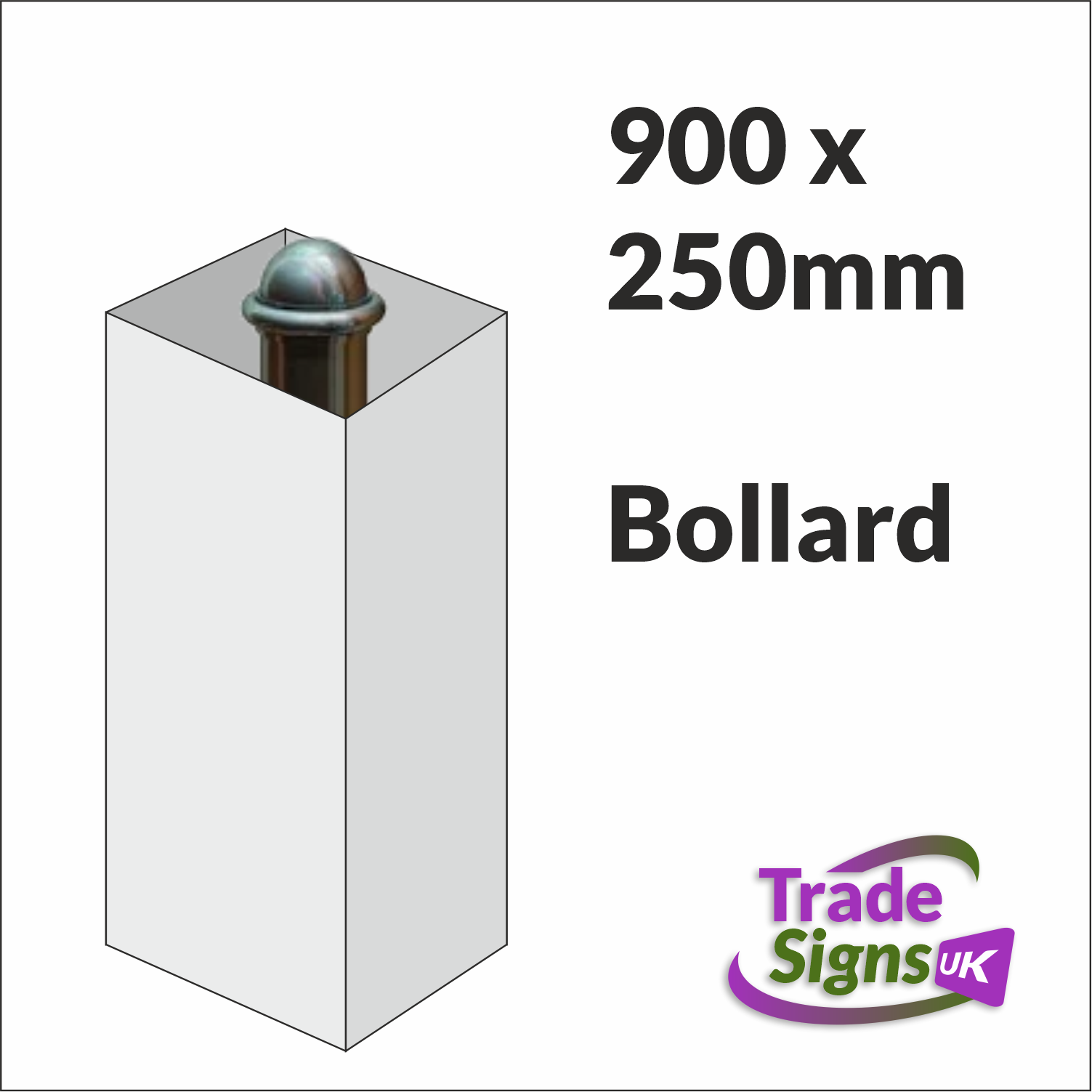 square correx corrugated bollard sign cover