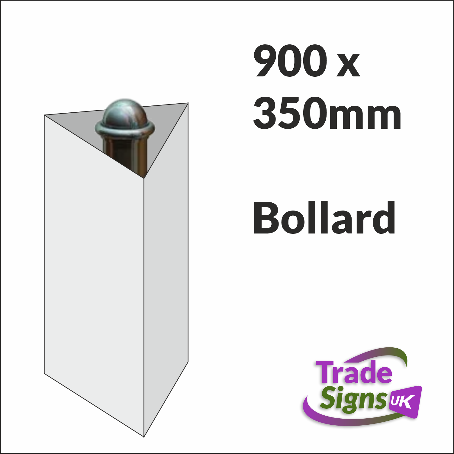 triangulare correx corrugated bollard cover sign