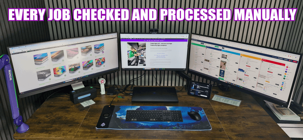 sign orders manually checked for spec