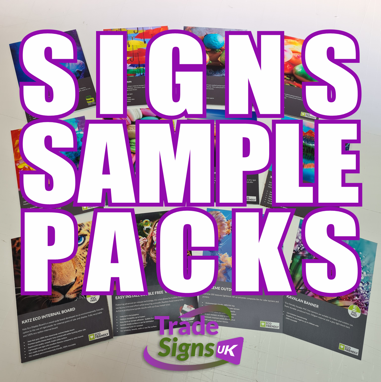 sample packs for signs trade