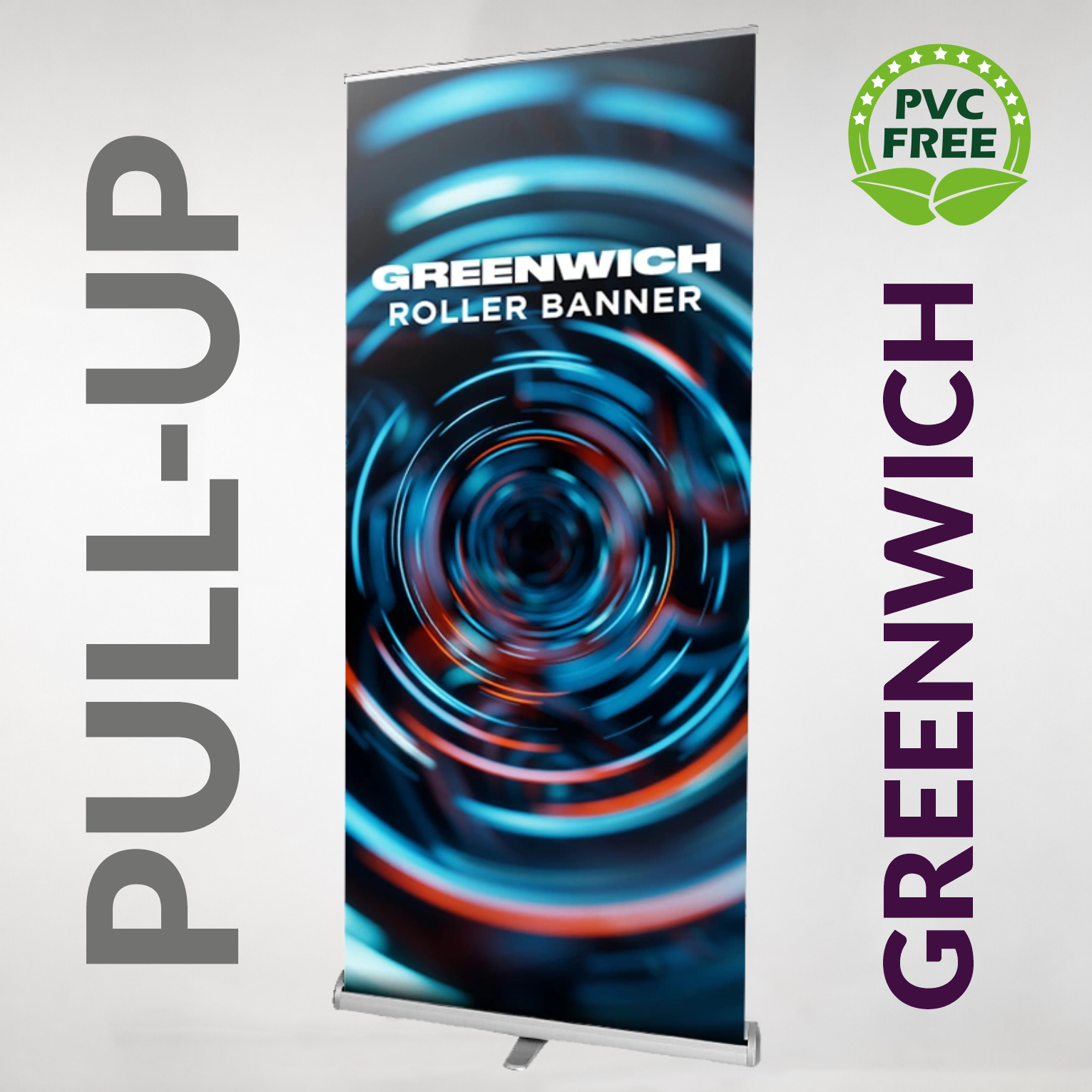 greenwich pull up roller banner
