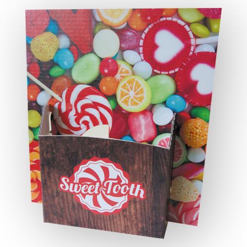 eflute countertop display corrugated stand