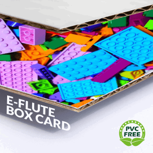 E flute box board corrugated card