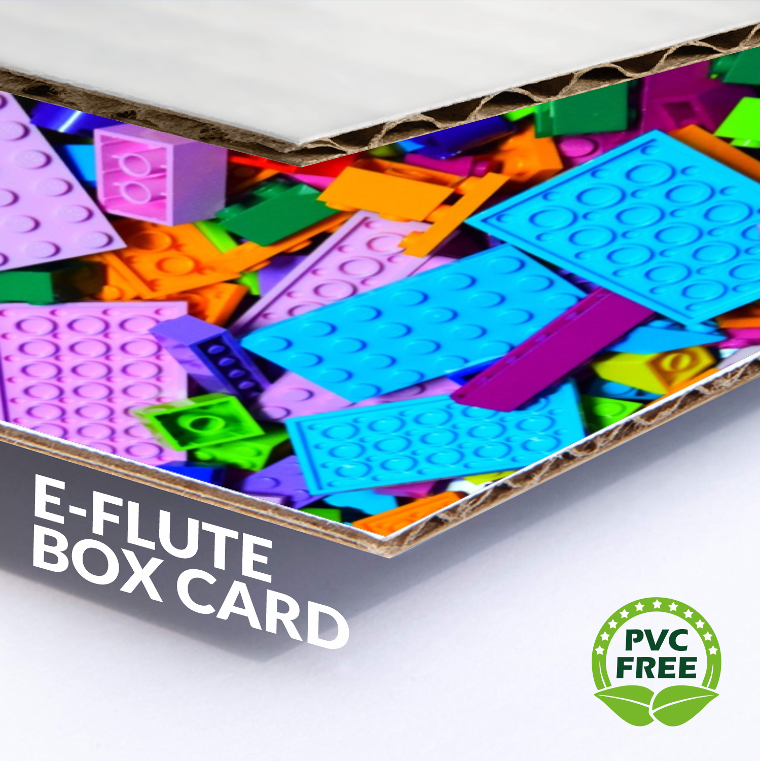 E flute box board corrugated card