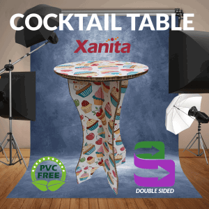 honeycomb 16mm double sided cocktail table for events and expos